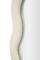 Specchio da Muro Teddy Crema 40x4x160 cm in MDF e Poliestere e Specchio Crema      