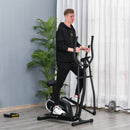 Bici Ellittica Magnetica 8 Livelli con Display LCD Nera