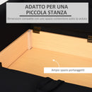 Divano Letto 2 Posti 152x101x 81 cm in Policotone Grigio Scuro