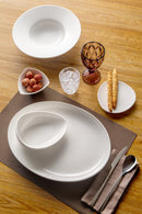 Set 4 Piatti Fondi Ø30 cm in Porcellana Allluminica Kaleidos Aluxina Pasta Bowl Bianchi