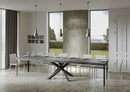 Tavolo Allungabile 180-440x90x77 cm Volantis Premium Cemento Telaio Antracite 