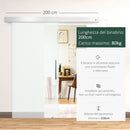 Porta Scorrevole Vetrata 102,5x205 cm Satinata 