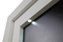 Camino Elettrico da Pavimento Effetto Fiamma 2000W CheminArte Hampton Bianco e Nero