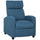 Poltrona Relax Reclinabile Manualmente 69x88x101 cm in Tessuto Effetto Lino Blu