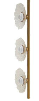 Lampadario Emily Verticale Vetro Trasparente 15x16x110 cm in Ferro e Vetro Oro e Trasparente      