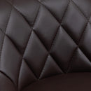 Set 2 Sgabelli da Bar 51,5x48x83-104 cm in Similpelle Marrone