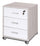Cassettiera 3 Cassetti su Ruote 50x70x41 cm Olmo Chiaro/Bianco Fiammato