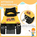 Escavatore Cavalcabile per Bambni 83x27x39 cm con Pinza Giallo e Nero