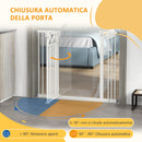 Cancelletto per Cani taglia Piccola e Media 74-100x76 cm in Acciaio e PA Bianco