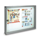 Bacheca Porta Avvisi da Parete 55x5x40 cm con Chiave e Magneti in Alluminio Argento