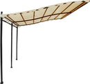 Gazebo Pergola Addossato 3x4 m in Acciaio Antracite