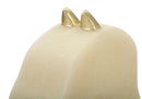 Decorazione Cavallo Quarzy 14x13x31 cm in Resina Bianco e Oro      