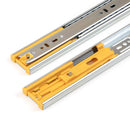 Guide a Sfere per Cassetti con Estrazione Totale e Chiusura Soft H45 mm L450 Bianco Acciaio Emuca