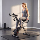 Cyclette Magnetica con Resistenza a 8 Livelli Display LCD e App Bluetooth in Acciaio Q195 Nero      