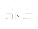 Applique da Esterno a LED 4W+4W 4000K Sovil Bianco