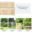 Panchina Contenitore da Giardino 115x45x75 cm in Legno Naturale