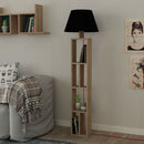 Lampada da Terra con Libreria 45x45x163,5 cm in MDF Giorno Nero