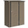 Capanno Porta Attrezzi 142x86x189 cm con Tetto Inclinato e Porta Bloccabile in Metallo Marrone