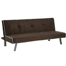 Divano Letto 2 Posti in Tessuto 170x76x72,5 cm  Marrone