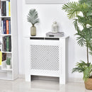 Copritermosifone in Legno a Griglia Bianco 78x82x19 cm 
