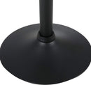 Set 2 Sgabelli 38x40x54/74 cm in Ecopelle con Base Nera Grigio