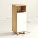 Mobiletto Bagno Salvaspazio 30x30x79,7 cm Rivestimento in Melamina Bianco e Legno   