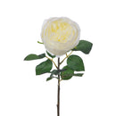 Set 4 Rose Artificiali Cabbage Altezza 49 cm Bianco