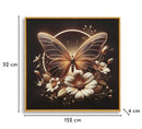 Stampa con LED su Tela Laccata con Cornice Butterfly 50x4x50 cm in Abete e Tela e Plastica      