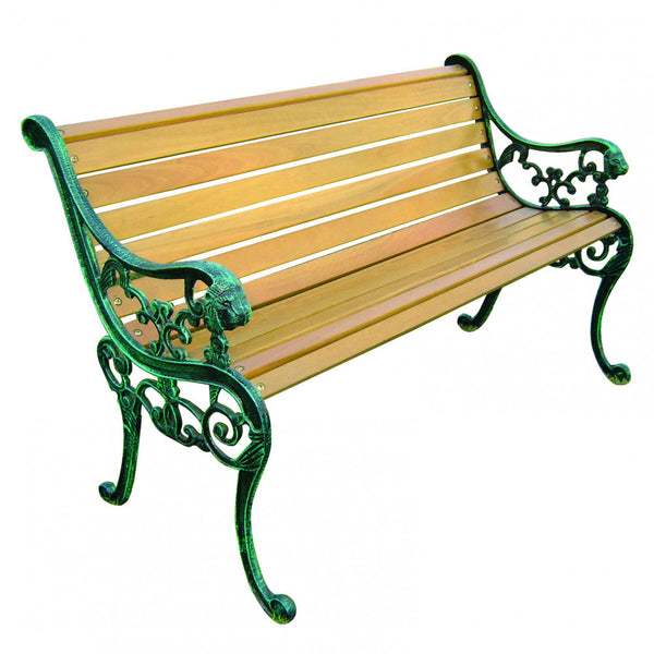 online Panca Ghisa Lion 130x56x72 h cm in Legno Antracite Seconda Scelta