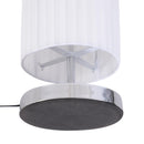 Lampada da Terra 160 cm con Interruttore a Pedale in Acciaio Inox Bianco 