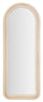 Specchio da Muro Cloe Velluto Crema 60x4x160 cm in MDF e Poliestere e Specchio Crema