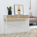 Consolle Moderna per Ingresso e Soggiorno 100x30x75 cm in Metallo Bianco