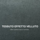 Divano 2 Posti 145x75x78 cm con Cuscini per Schienale  in Tessuto Effetto Lino Grigio  