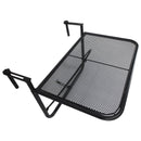 Tavolino Sospeso da Balcone Regolabile in Ferro Nero 60x56.5x45 cm 
