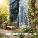Ombrellone da Giardino 3x3 m Inclinabile con Apertura a Manovella in Metallo e Poliestere Grigio      
