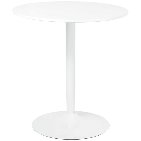 prezzo Tavolino Ø70x75 cm in MDF e Acciaio Bianco
