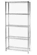 Scaffale in Acciaio Cromato per Esterno 5 Piani 35X90X177Cm Tosini ZN1436-5