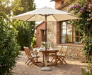 Ombrellone da Giardino 3x3 m Palo Ø48 mm in Alluminio e Poliestere Garden Ecrù