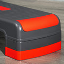 Step Fitness per Aerobica 78x28xh10-15-20 cm Altezza Regolabile in Plastica Nero e Rosso