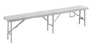 Panchina Pieghevole da Giardino 180x25x43 cm in HDPE Bianco