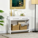 Consolle Fissa 2 Cassetti 101,6x28x76,2 cm in Truciolato Bianco