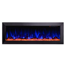 Camino Elettrico da Pavimento 45,5x127x18 cm Effetto Fiamma 1500W Racy 50 Nero