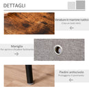 Tavolino con Cassetto 48x38x61 cm in Legno Marrone e Nero