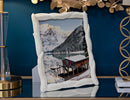Cornice Snake 25x2x30 cm in Resina e Vetro Crema      