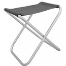 Sgabello Pieghevole 40x39x46 h cm in Alluminio e Textilene Grigio