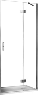 Porta Doccia 1 Anta Battente in Cristallo Trasparente 6mm H190 Fosterberg Herning Varie Misure