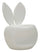 Sedia Bunny Bianca 57x55x79 cm in Polietilene Bianco