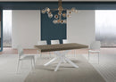 Tavolo Allungabile 180-284x90x77 cm Volantis Premium Tortora Telaio Bianco 