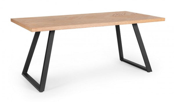 Tavolo Rettangolare Fisso 180x90x76 cm Kashar in Legno Nero prezzo