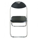 Sedia da Giardino Pieghevole Slim 44x45x79 h cm in Acciaio Round Nera Opaca